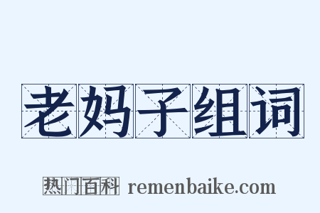老妈子组词是什么意思的图片